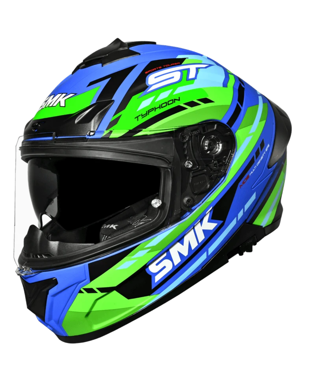 SMK Typhoon Sports Tourer GRPS GL585 Full Face Helmet - Gloss Blue Green - SMK