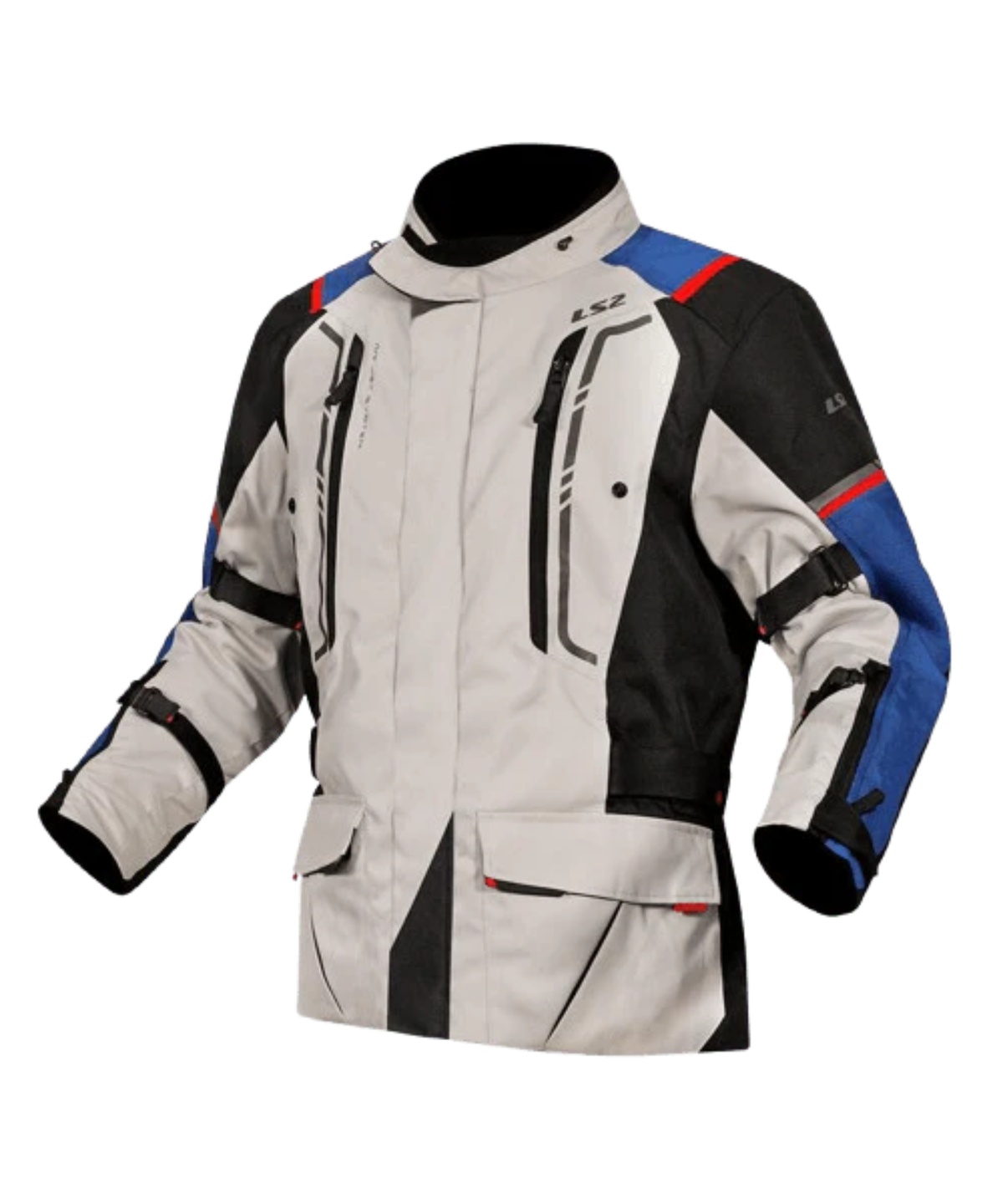 LS2 Narvik Riding Jacket - Blue Black Grey Red - LS2
