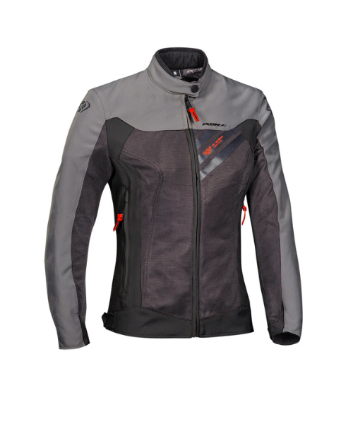 Ixon Orion Lady Riding Jacket - Anthracite Grey Red