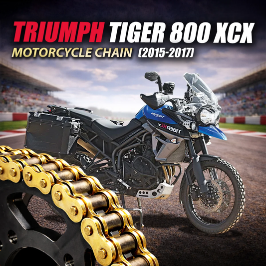 Crank1 Triumph Tiger 800 XCX (2015-2017) 525 Pitch ZVM-X 124L Chain - Gold
