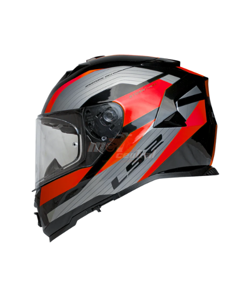 LS2 FF800 Storm II Rocker Helmet - Silver Red