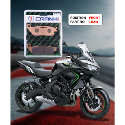 Crank1 Fully Sintered H2 Series Brake Pads for Kawasaki Versys 650