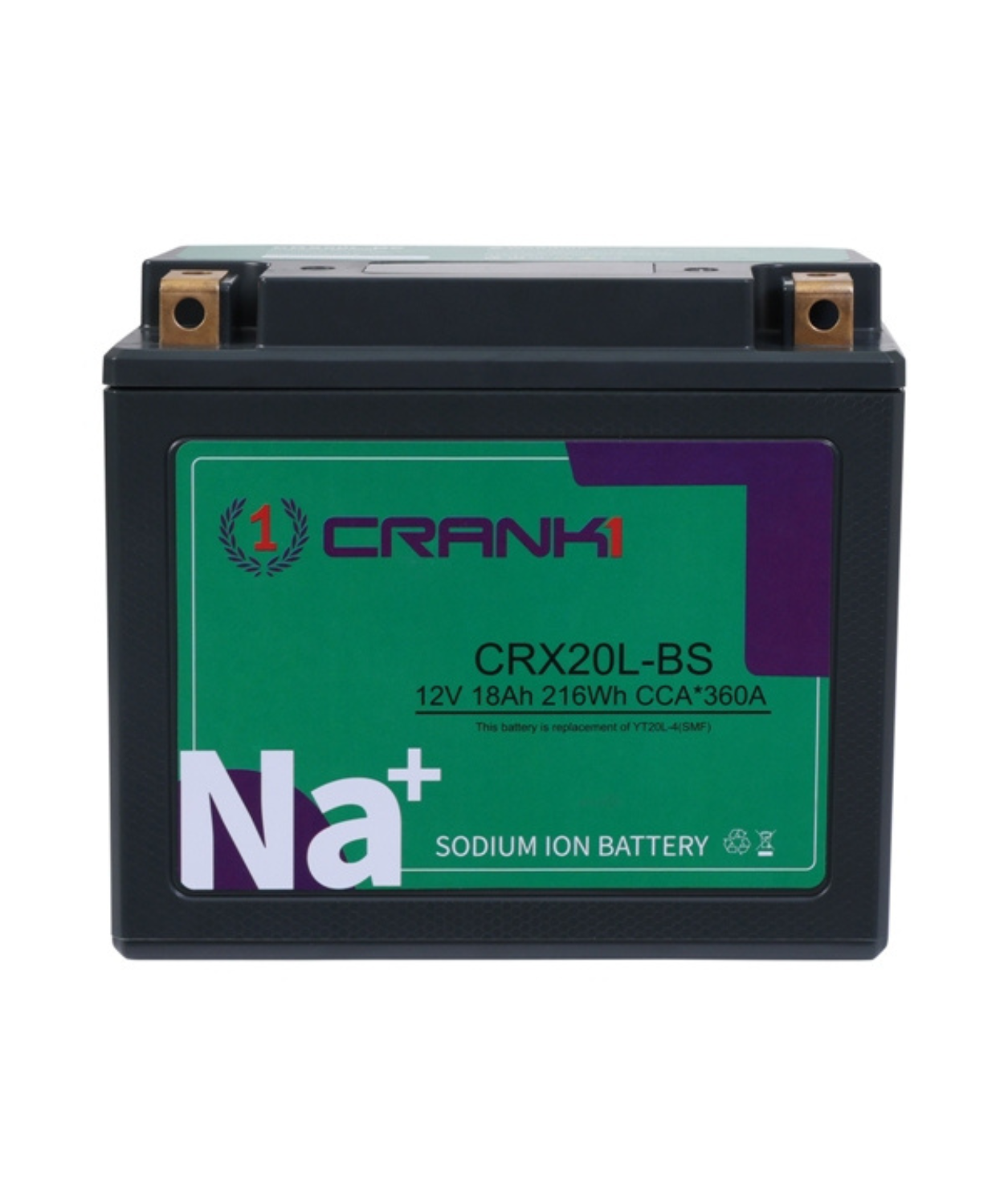 Crank1 Sodium ION Factory Activated Battery - CRX20L-BS