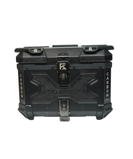 Kolga Bros Aluminium Alloy Carbon Moto Trunk 55L Top Box - Black  - KBMT-05-55