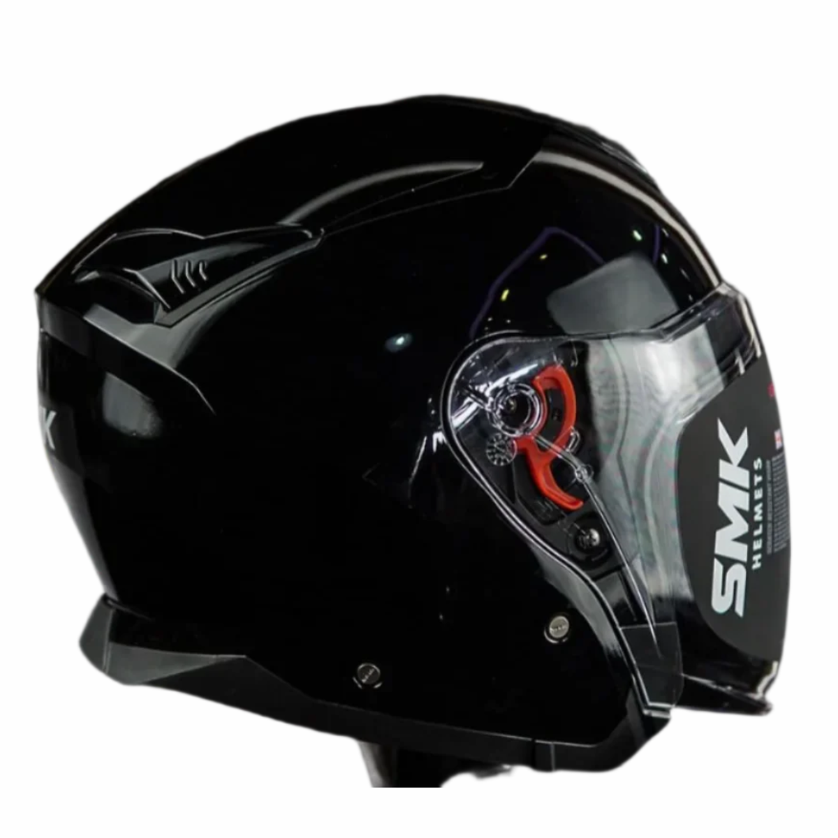 SMK GTJ GL200 Half Face Helmet - Solid Gloss Black - SMK