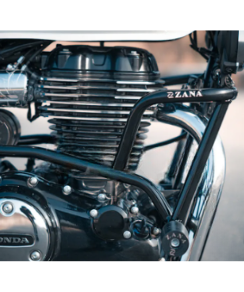 Zana Crash Guard With Slider for CB350 - Glossy Black - ZI-8091