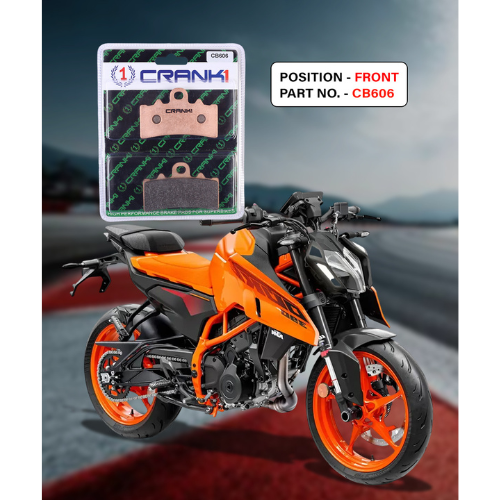 Crank1 Fully Sintered H2 Series Brake Pads for KTM Duke 390 (2014 Onwards)