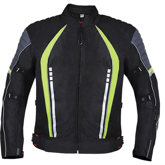 BBG Voyager Riding Jacket with Rain Liner - Neon