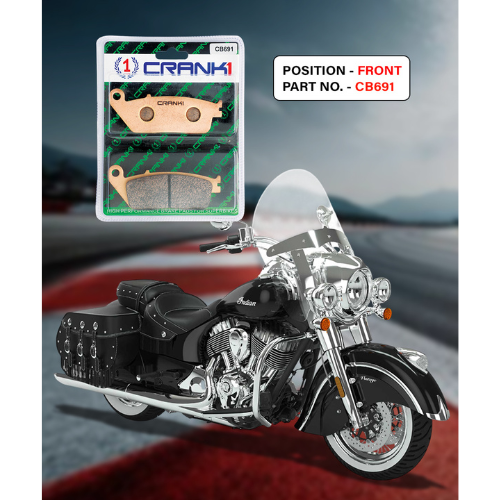 Crank1 Sintered Brake Pads For Indian Chief Vintage (2014 Onwards)