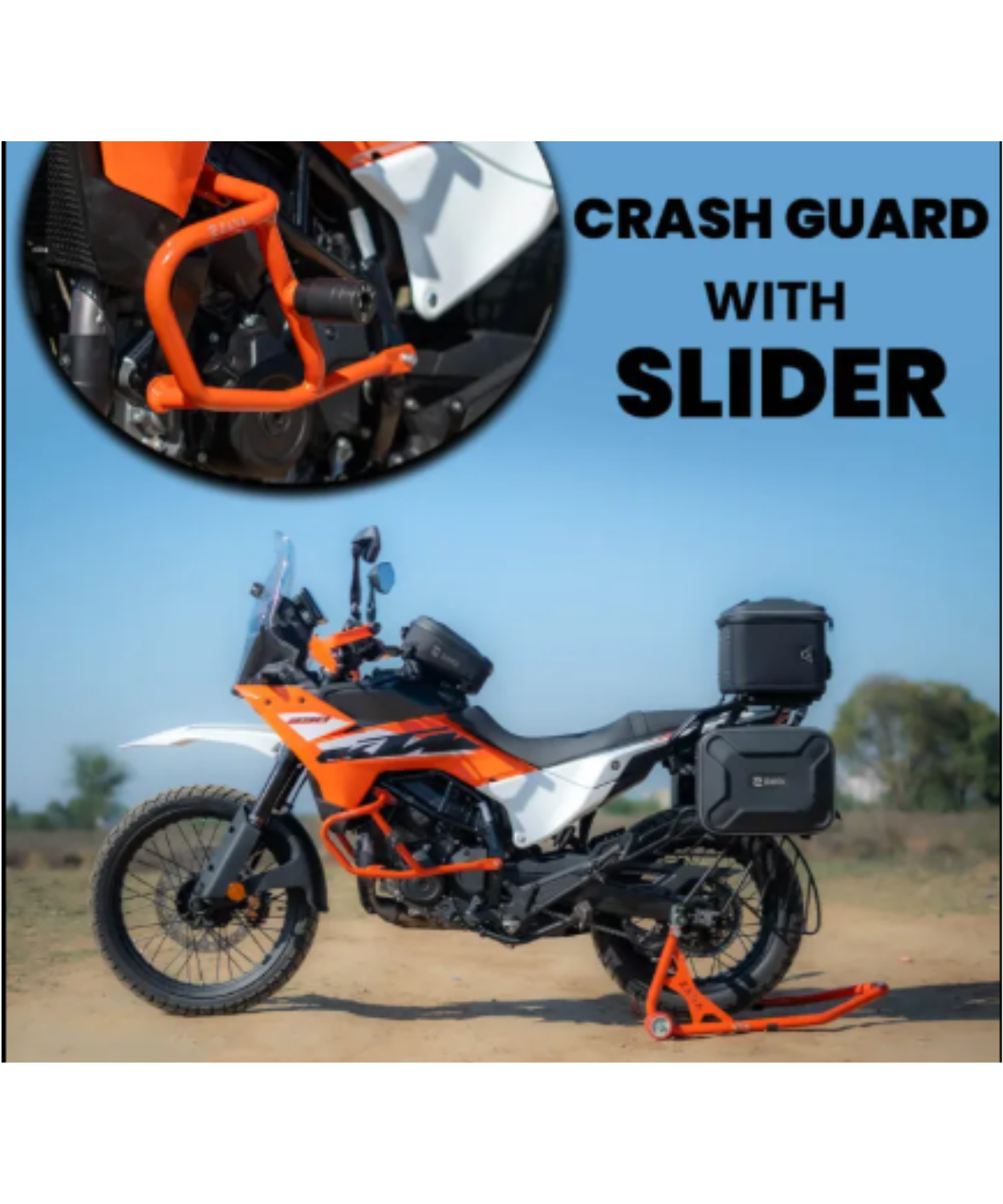 Zana Engine Guard Slider for KTM ADV 390 2025 - Orange - ZI-8556