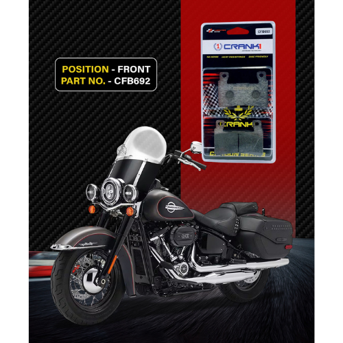 Crank1 Carbon Brake Pads for Harley Davidson Softail Classic (2018 Onwards)