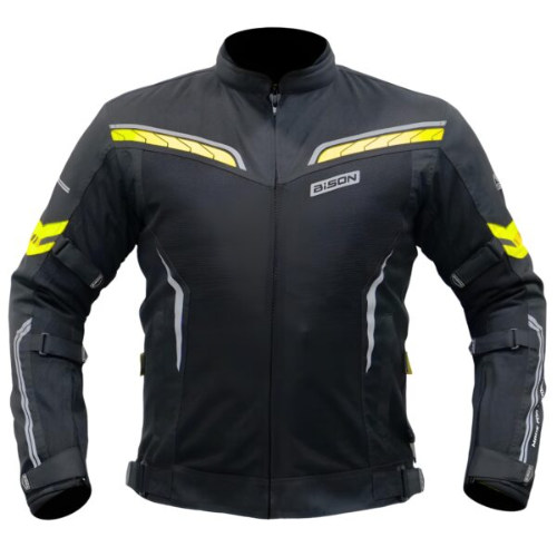 Bison ProGear Clavis Riding Jacket - Black Neon