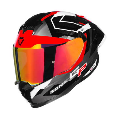 Korda Sonic GP Flash Helmet - Black Red