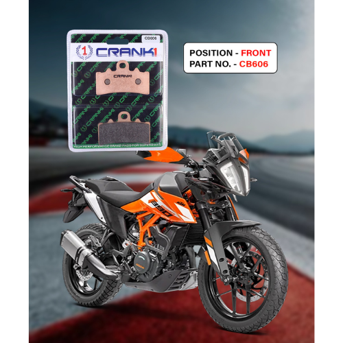 Crank1 Fully Sintered H2 Series Brake Pads for KTM Adventure 390 (2020-2024)