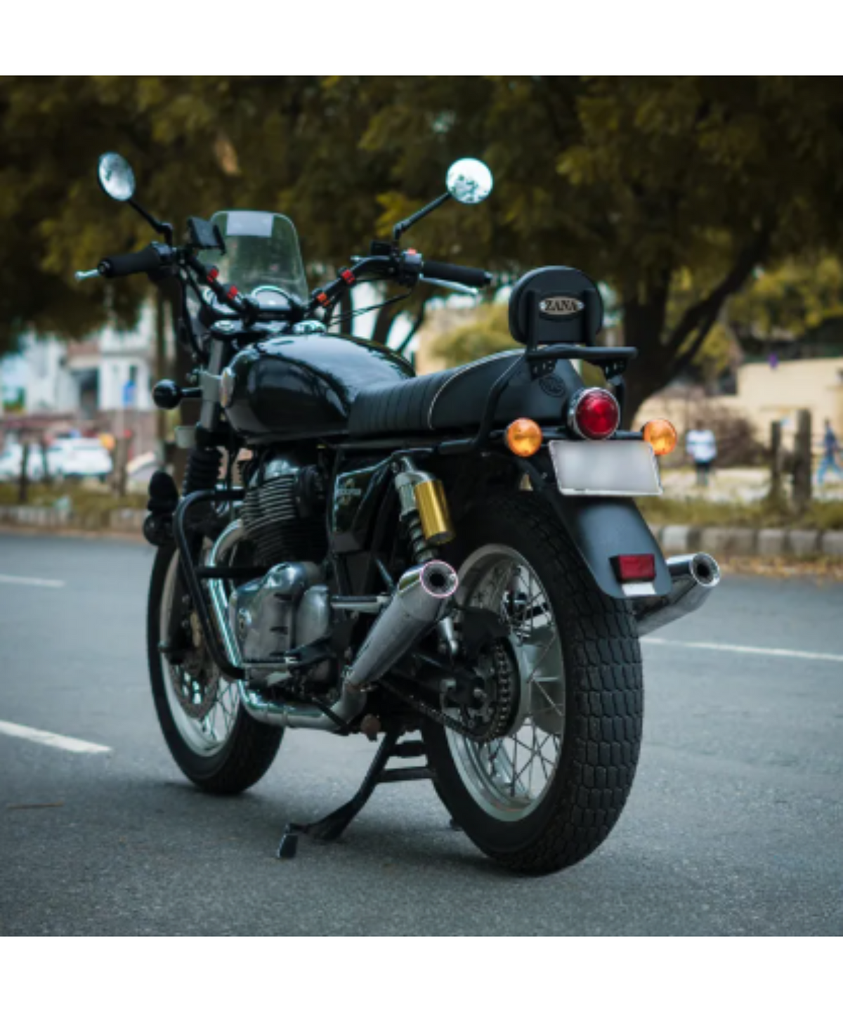 Zana Royal Enfield Continental GT 650 / Interceptor 650 Back Rest with Parcel Shelf MS - ZI-8084 - Zana