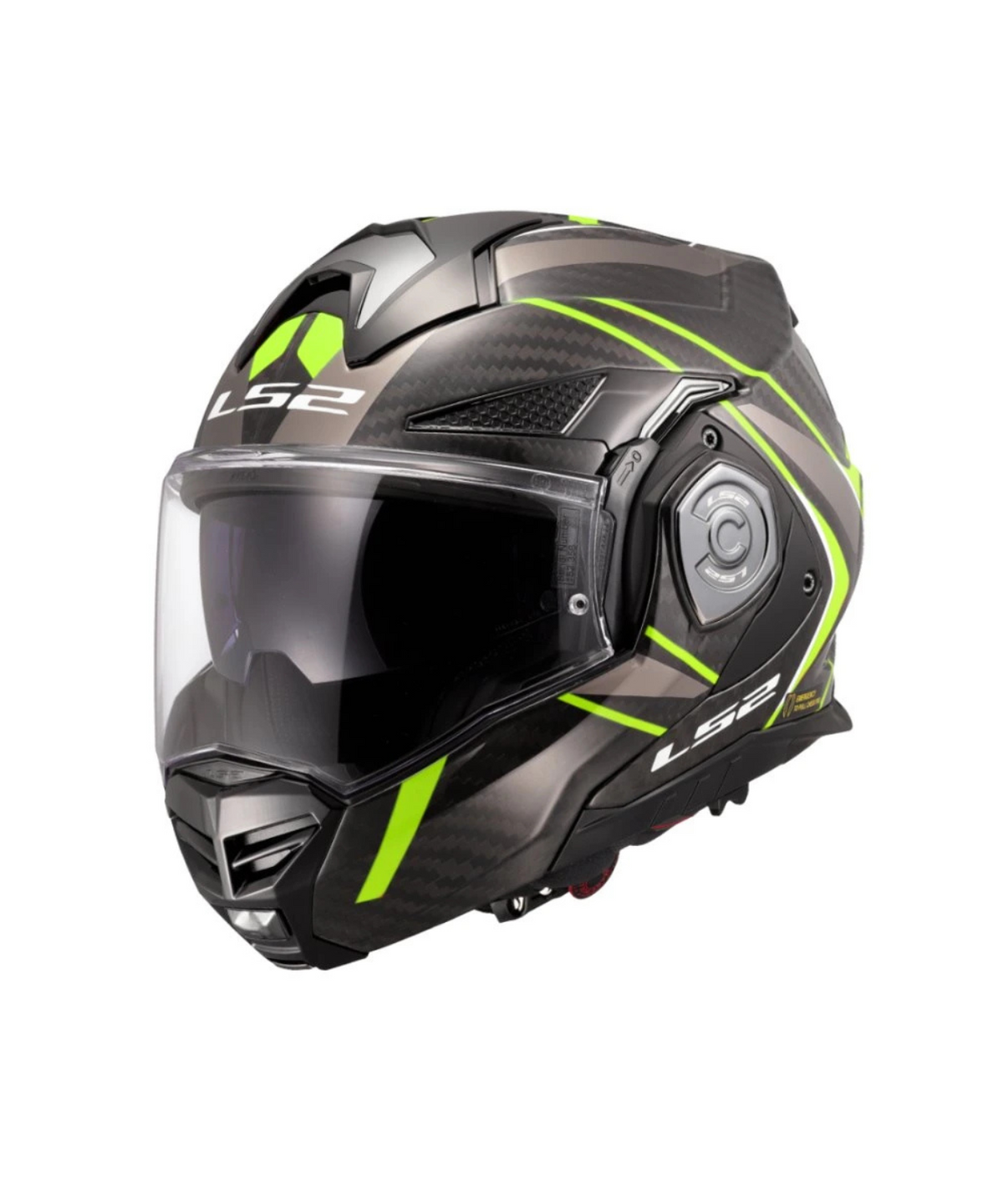 LS2 FF901 Advant X Carbon Fiber Future II Helmet (ECE 22.06) - Matt Hiviz Yellow - LS2