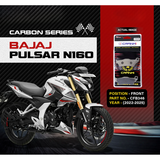Crank1 Carbon Brake Pads for Bajaj Pulsar N160 (2022-2025)