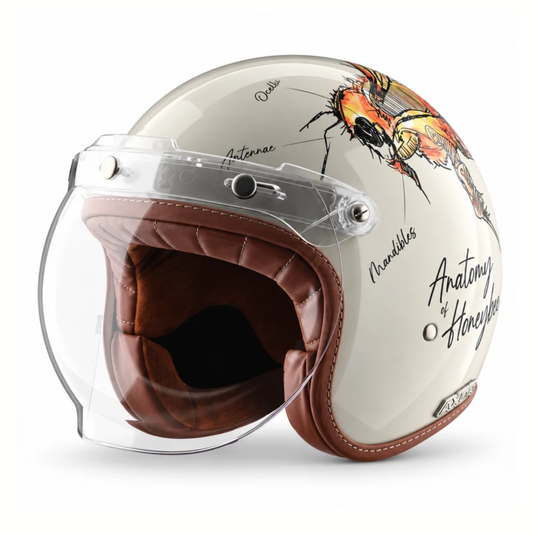 Axor Retro Jet Bee Helmets - Gloss Stand Stone Red - AXOR