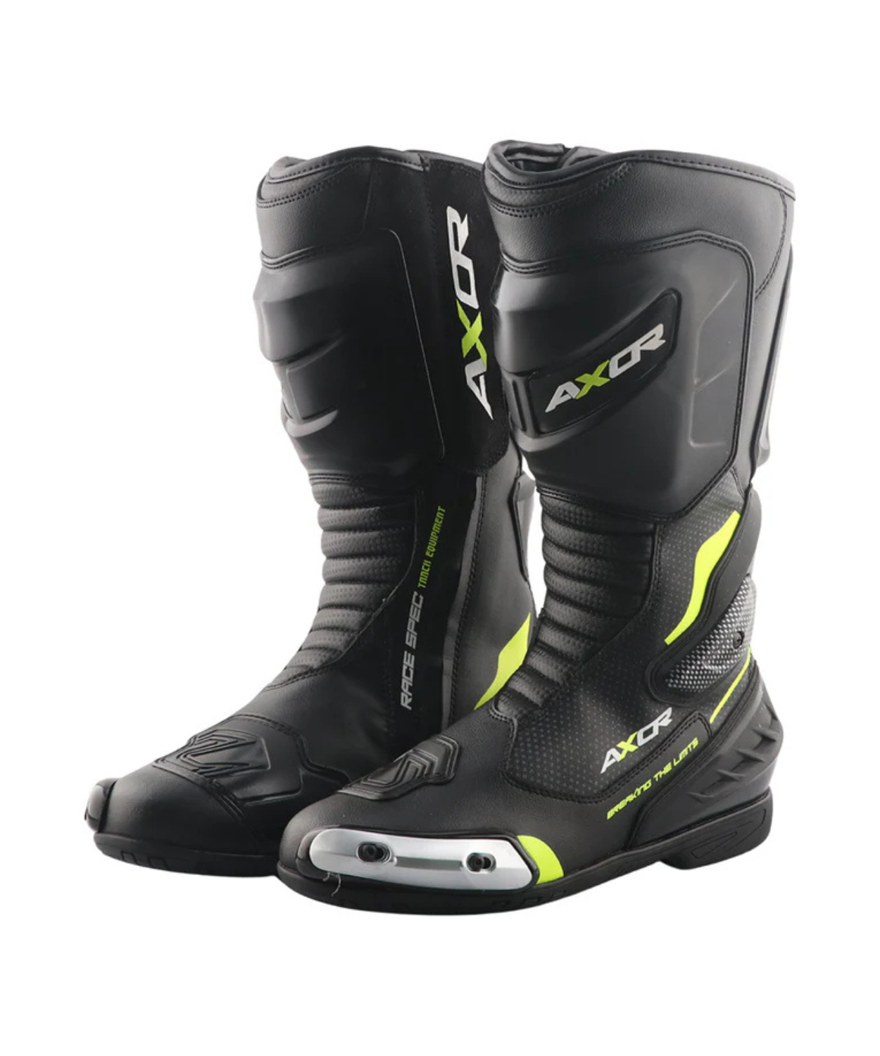 Axor Racer Tec Riding Boots - Black Neon Green