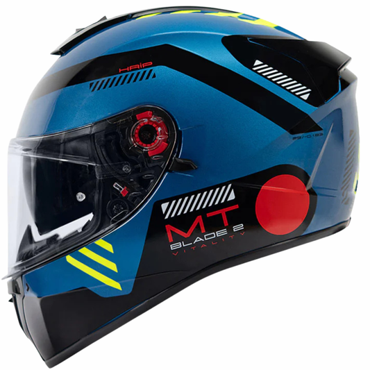 MT Blade 2 SV Vitality D7 Helmet - Gloss Blue Black Red Yellow