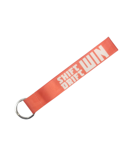 Fast Bend Shift Drift Win Cloth Keychain - Red