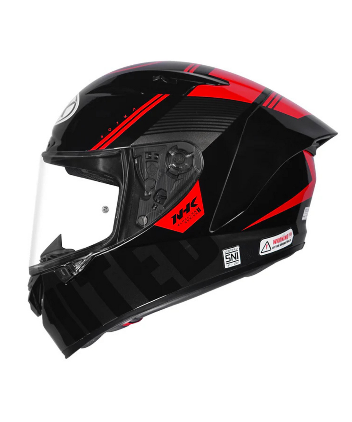 NHK GP R Tech Street Undisputed Helmet - Black Red - NHK