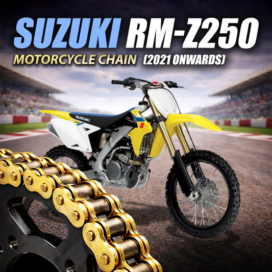 Crank1 Suzuki RM-Z250 (2021 Onwards) 520 Pitch ZVM-X 114L Chain - Gold