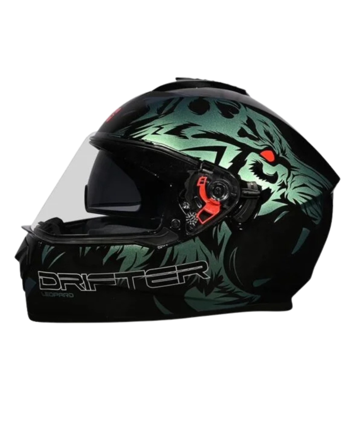 Studds Drifter D2 Leopard Chameleon Graphics Helmet - Gloss Black Blue N1 - Studds