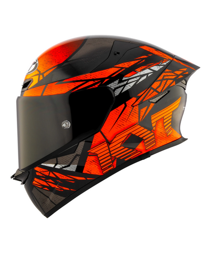 KYT TT-Revo Combustion Helmet - Gloss Black Orange