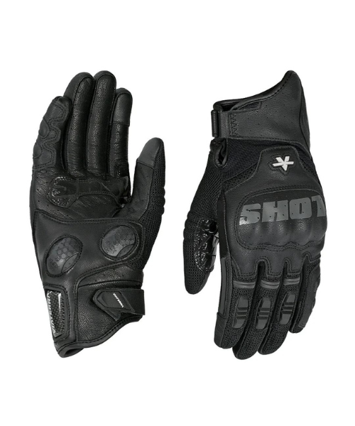 Viaterra Holeshot Pro Semi Gauntlet Hybrid Riding Gloves - Black