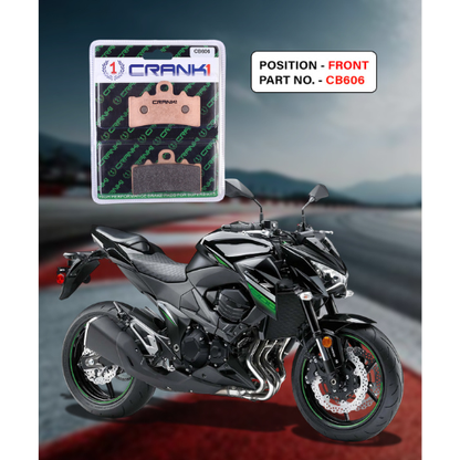 Crank1 Fully Sintered H2 Series Brake Pads for Kawasaki Z800