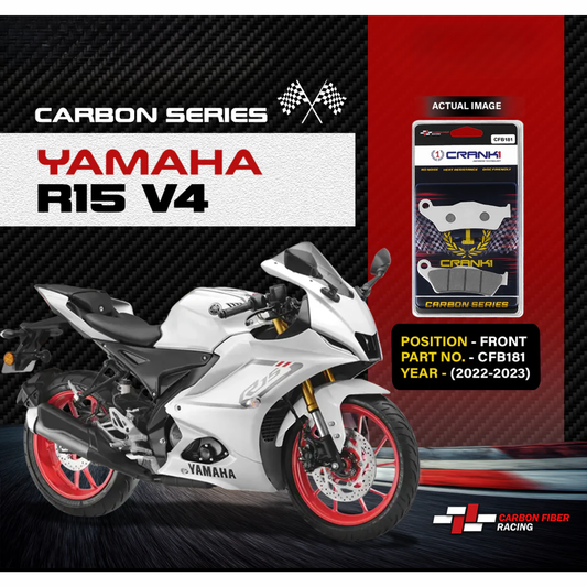 Crank1 Carbon Brake Pads for Yamaha R15 V4 (2022)