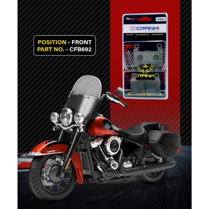 Crank1 Carbon Brake Pads for Harley Davidson Softail Classic (2015-2017)