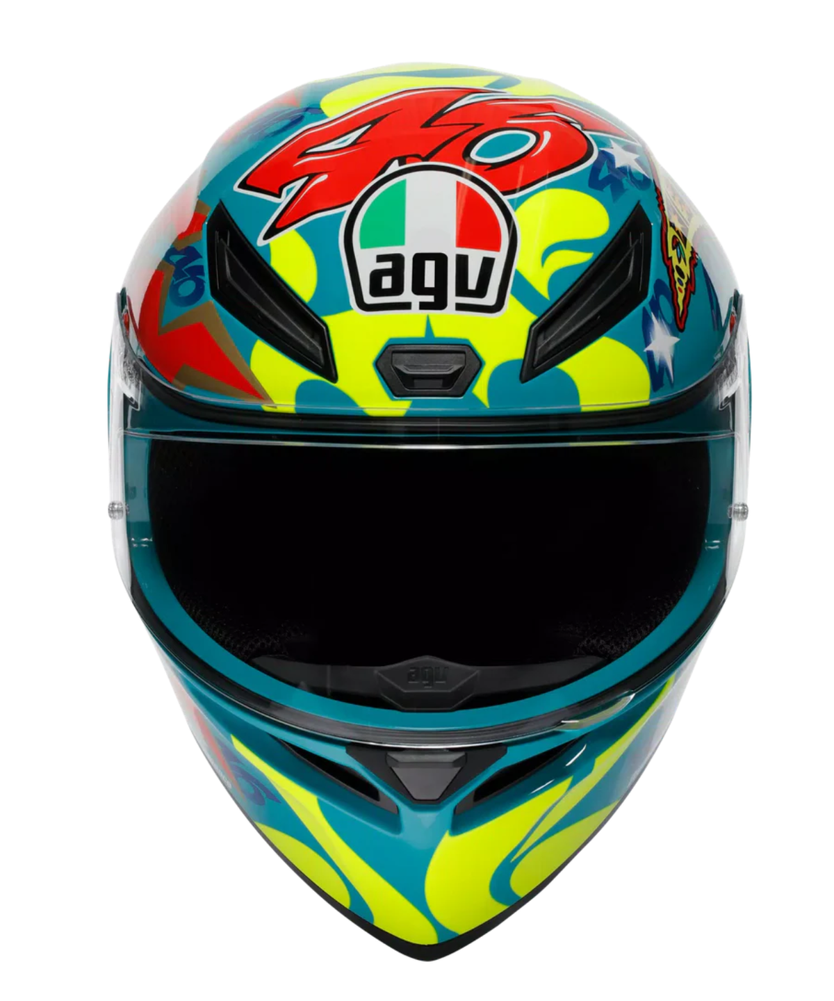 AGV K1 S Rossi Mugello 1999 Helmet - Gloss Blue Green Red - AGV