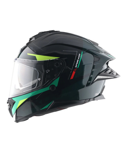 Axor Brutale Kryptic Dual Spoiler Helmet - Black Green