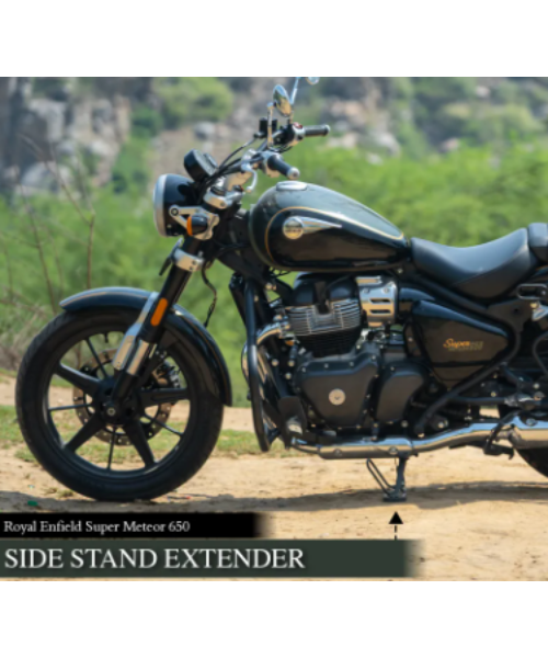 Zana Side stand Extender Aluminum & SS For Royal Enfield super Meteor 650 - ZI-8304