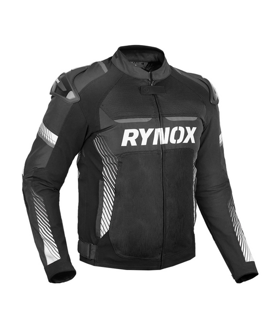 Rynox Apex Evo CE Certified Class AA Riding Jacket - Black White