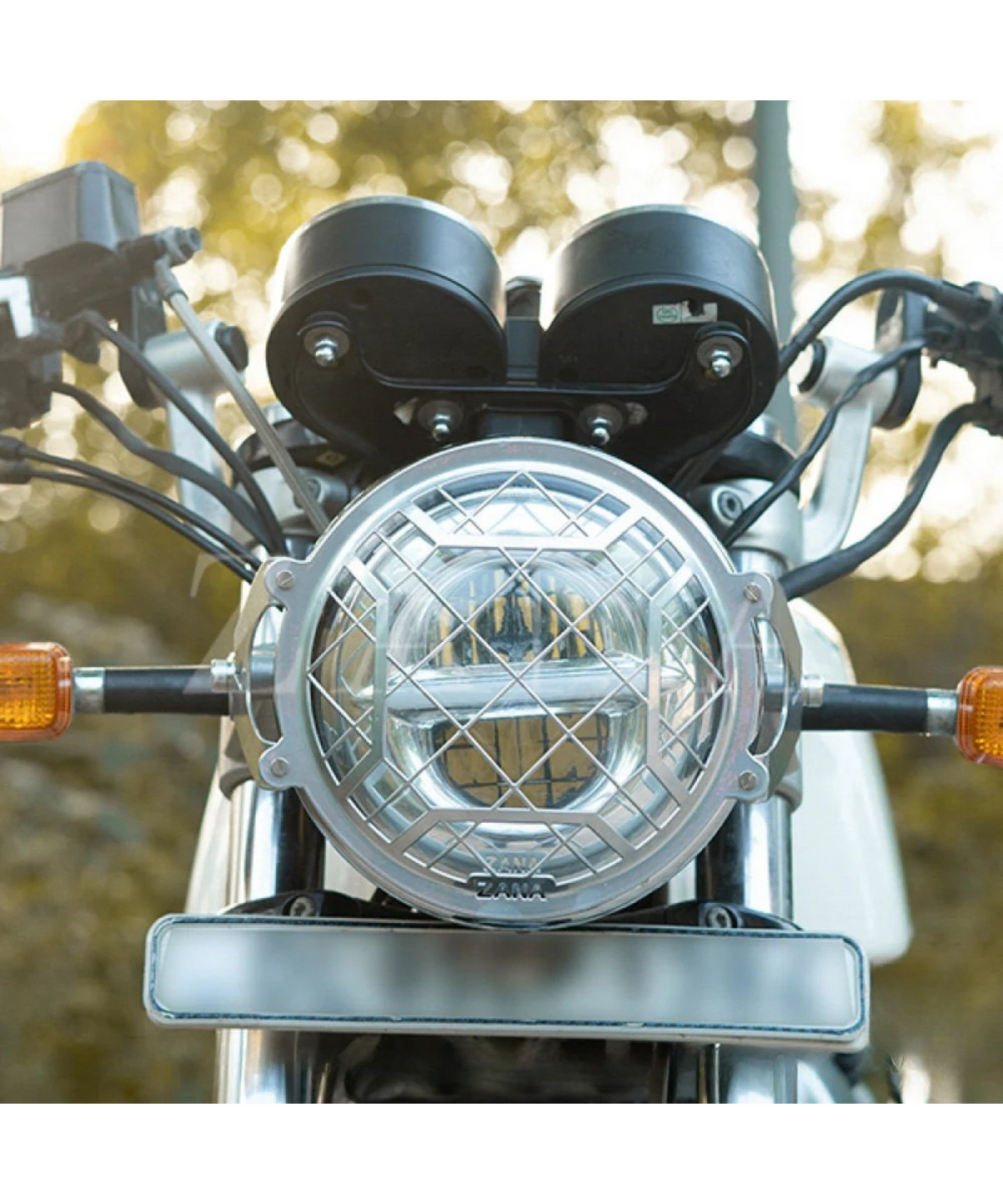 Zana Royal Enfield Interceptor 650 / Continental GT 650 Headlight Grill T2 - Silver - ZI-8014 - Zana