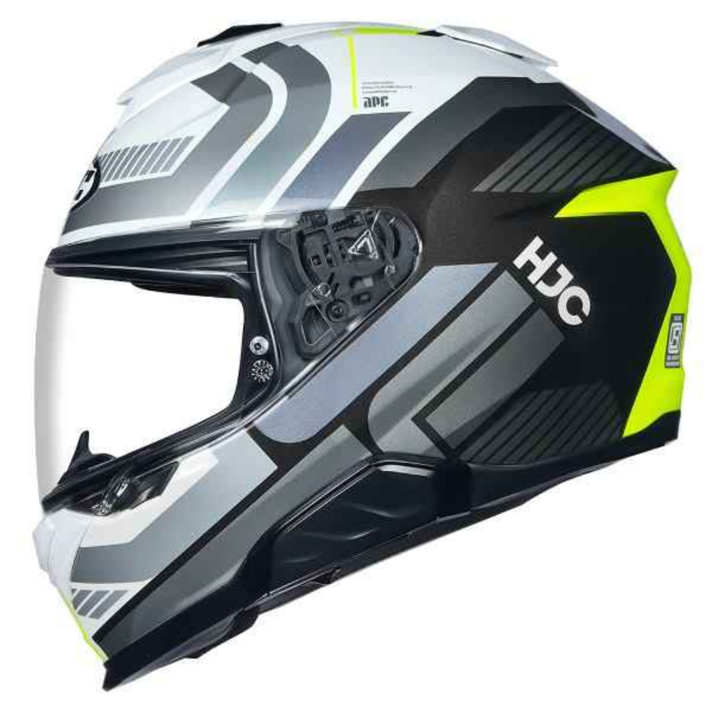 HJC I71 Viz MC3H Helmet - Grey & Fluorescent Green