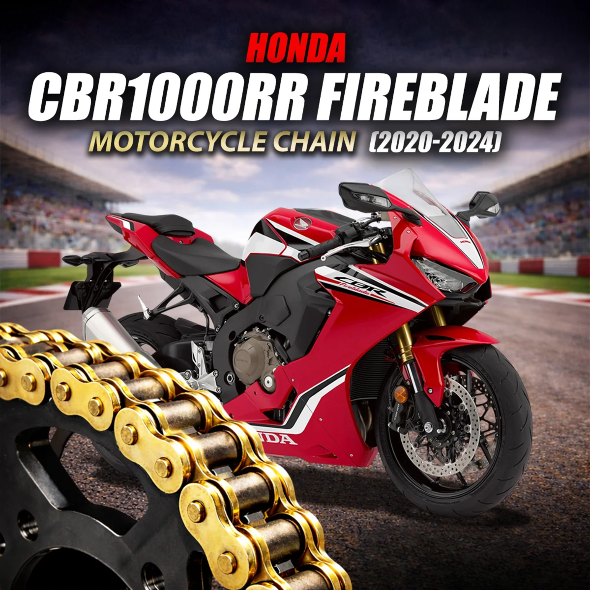 Crank1 Honda CBR 1000RR Fireblade (2020-2024) 525 Pitch ZVM-X 120L Chain - Gold