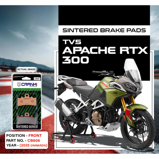 Crank1 Sintered Brake Pads for TVS Apache RTX 300 (2025 Onwards)