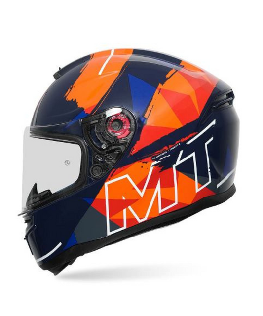MT Hummer B Monti C7 Helmet - Gloss Black Blue Orange