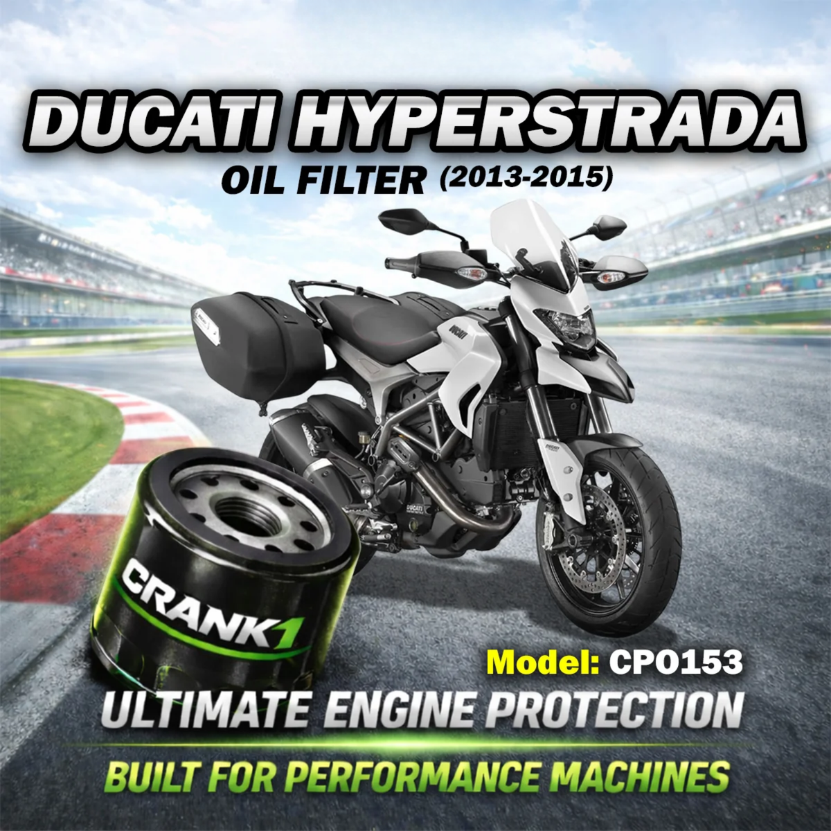 Crank1 Ducati Hyperstrada (2013-2015) Performance Oil Filter - CPO-153 - Crank 1