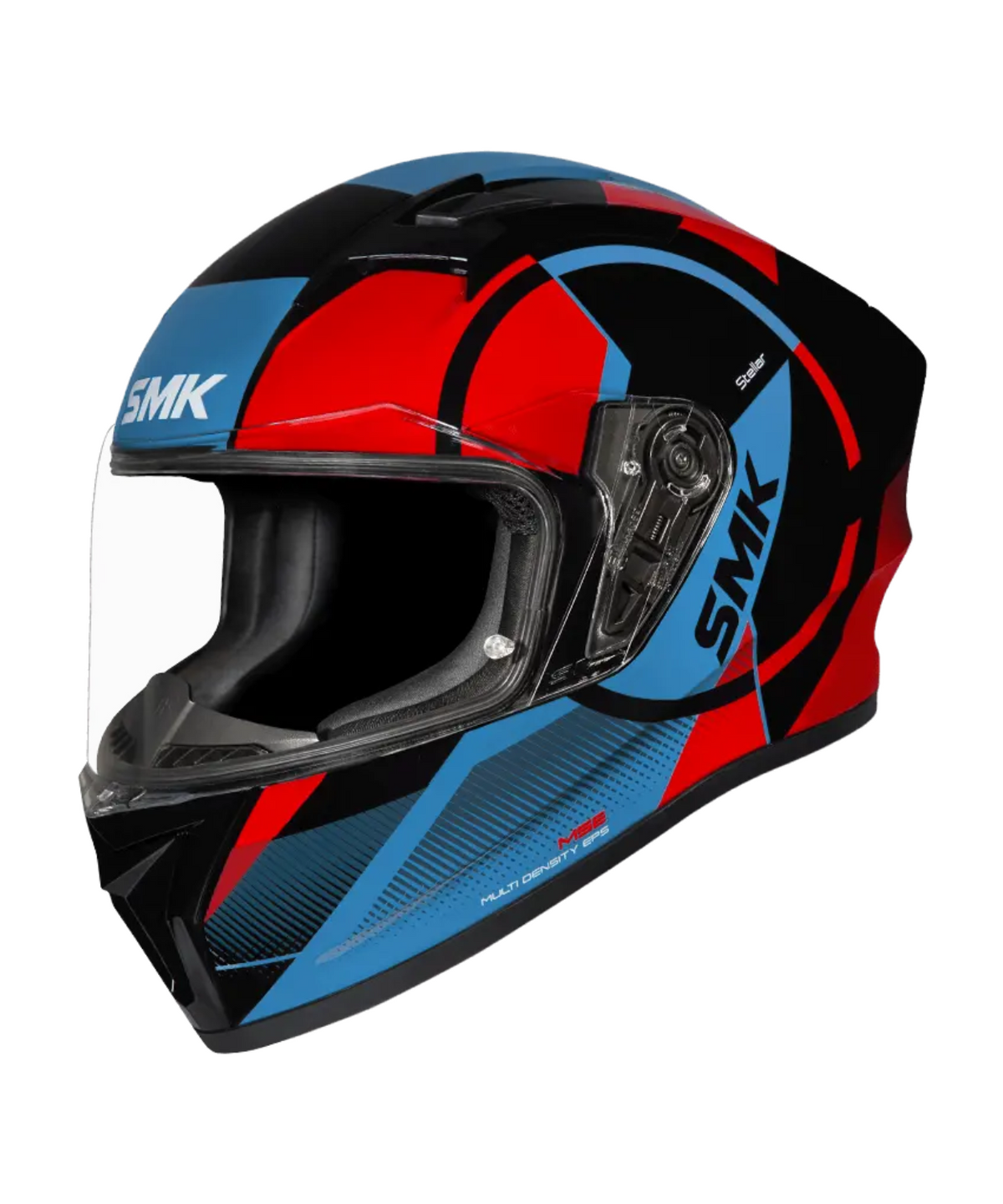 SMK Stellar Faro GRPS GL236 Full Face Helmet - Gloss Black Red Blue - SMK