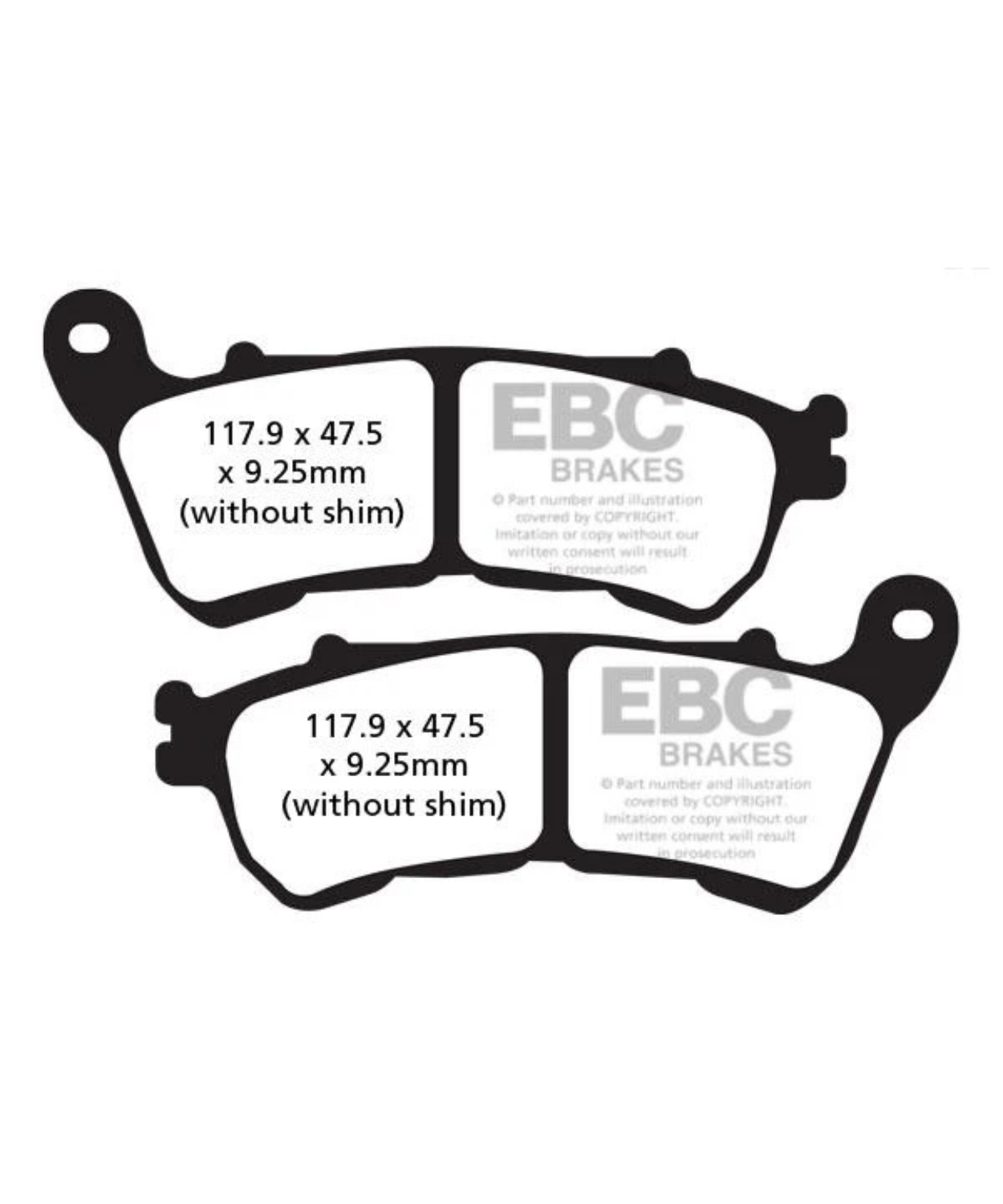 EBC Harley Davidson Sportster Forty Eight (2014-2020) Fully Sintered Brake Pads
