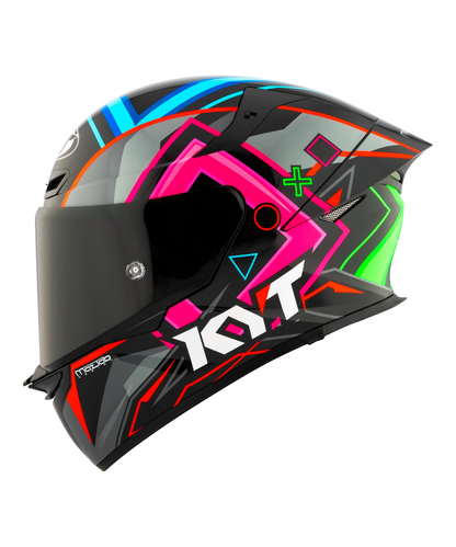 KYT TT-Revo Ratthapark Play Replica Helmet - Gloss Black Pink Green