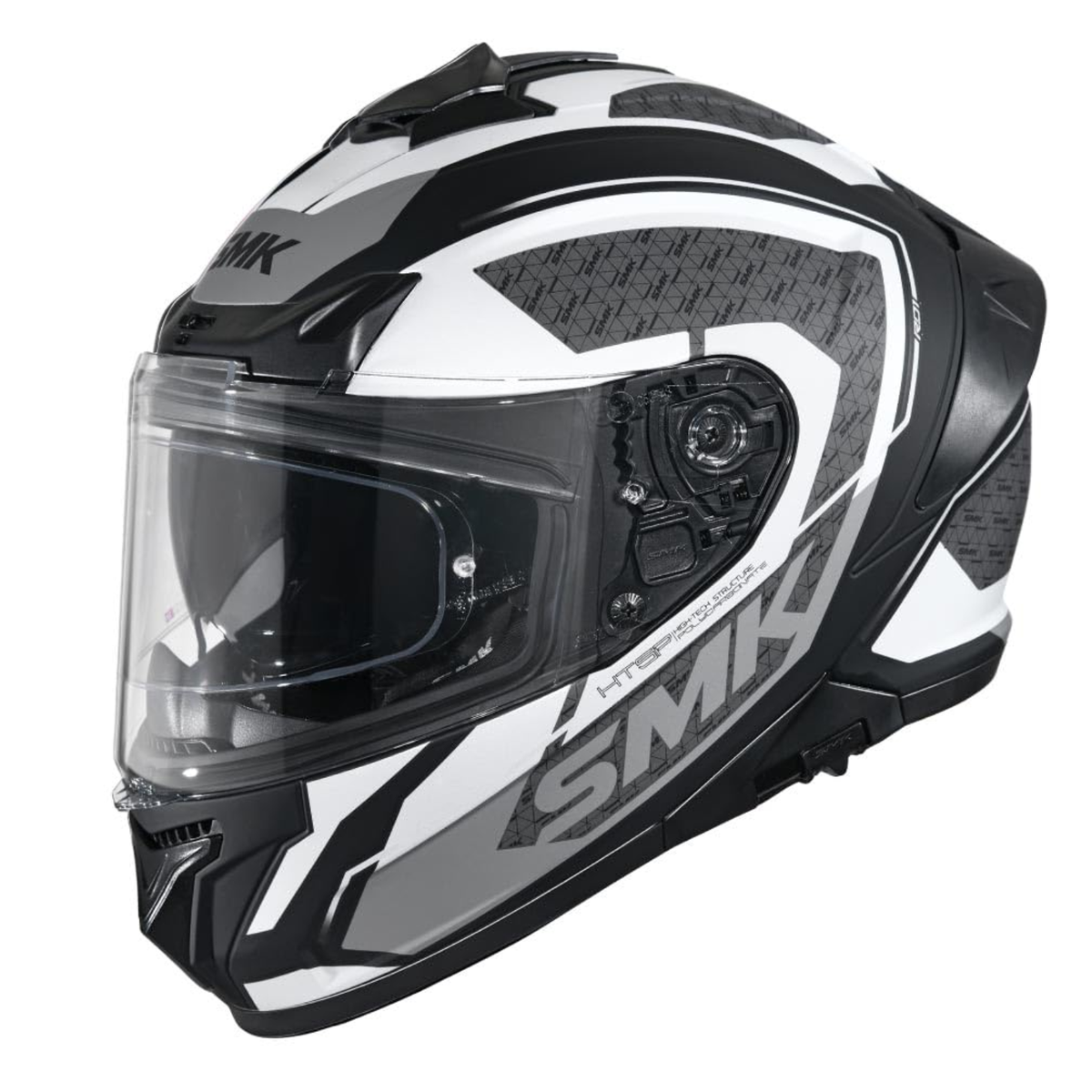 SMK Typhoon RD 1 MA216 Black White Helmet - SMK