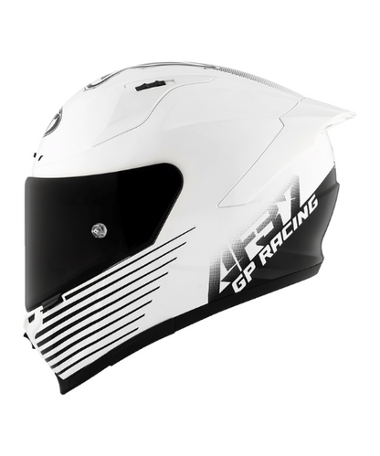 KYT Striker AF37 Livery Helmet - Gloss White Black