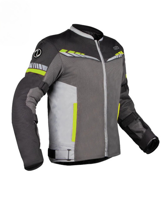 Rynox Air GT 4 CE Certified Class A Riding Jacket - Grey Hi-Viz Green