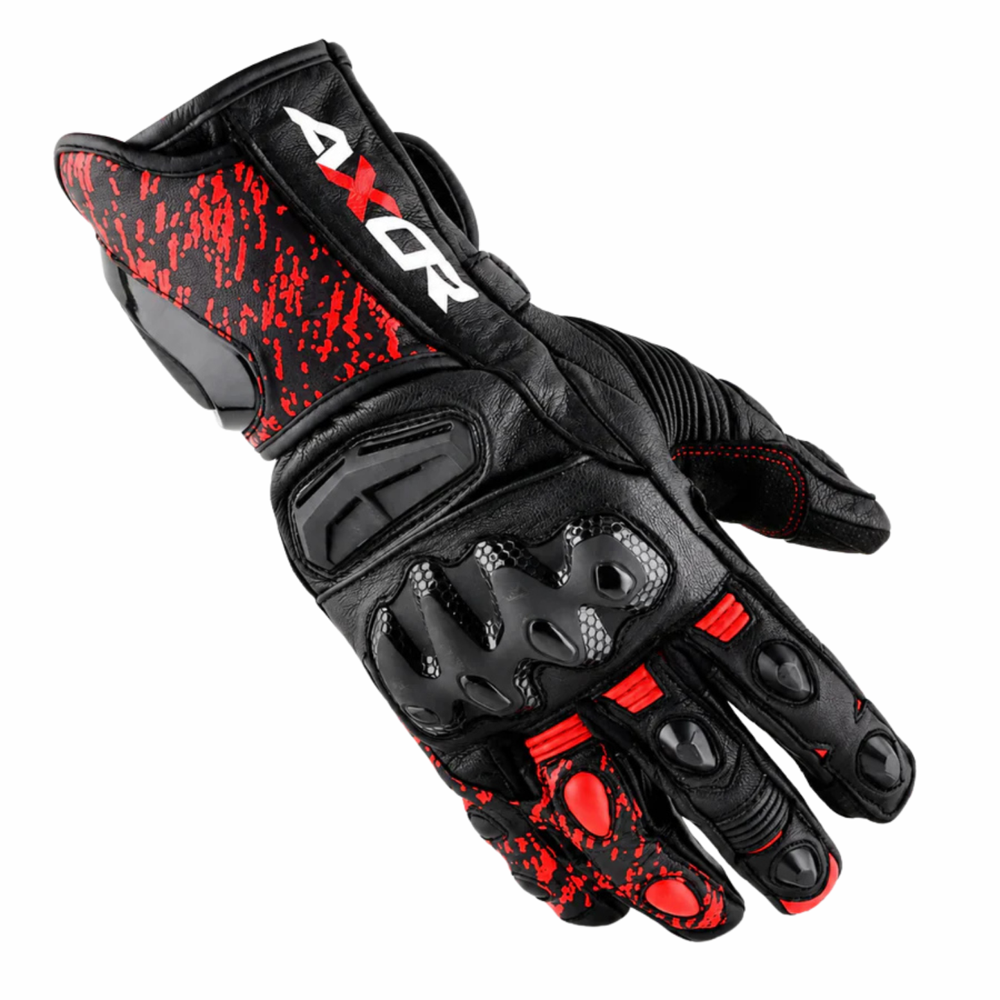 Axor Enzo Riding Gloves - Black Red